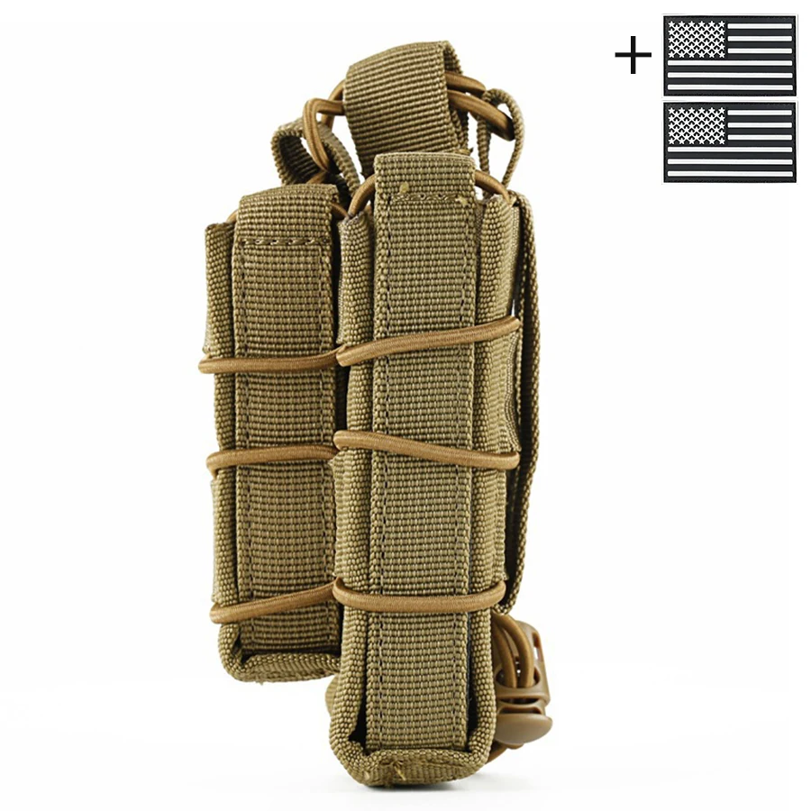Funda walkie-talkie MOLLE con pinza doble y extracción rápida