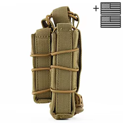 Funda walkie-talkie MOLLE con pinza doble y extracción rápida