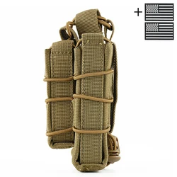 Funda walkie-talkie MOLLE con pinza doble y extracción rápida