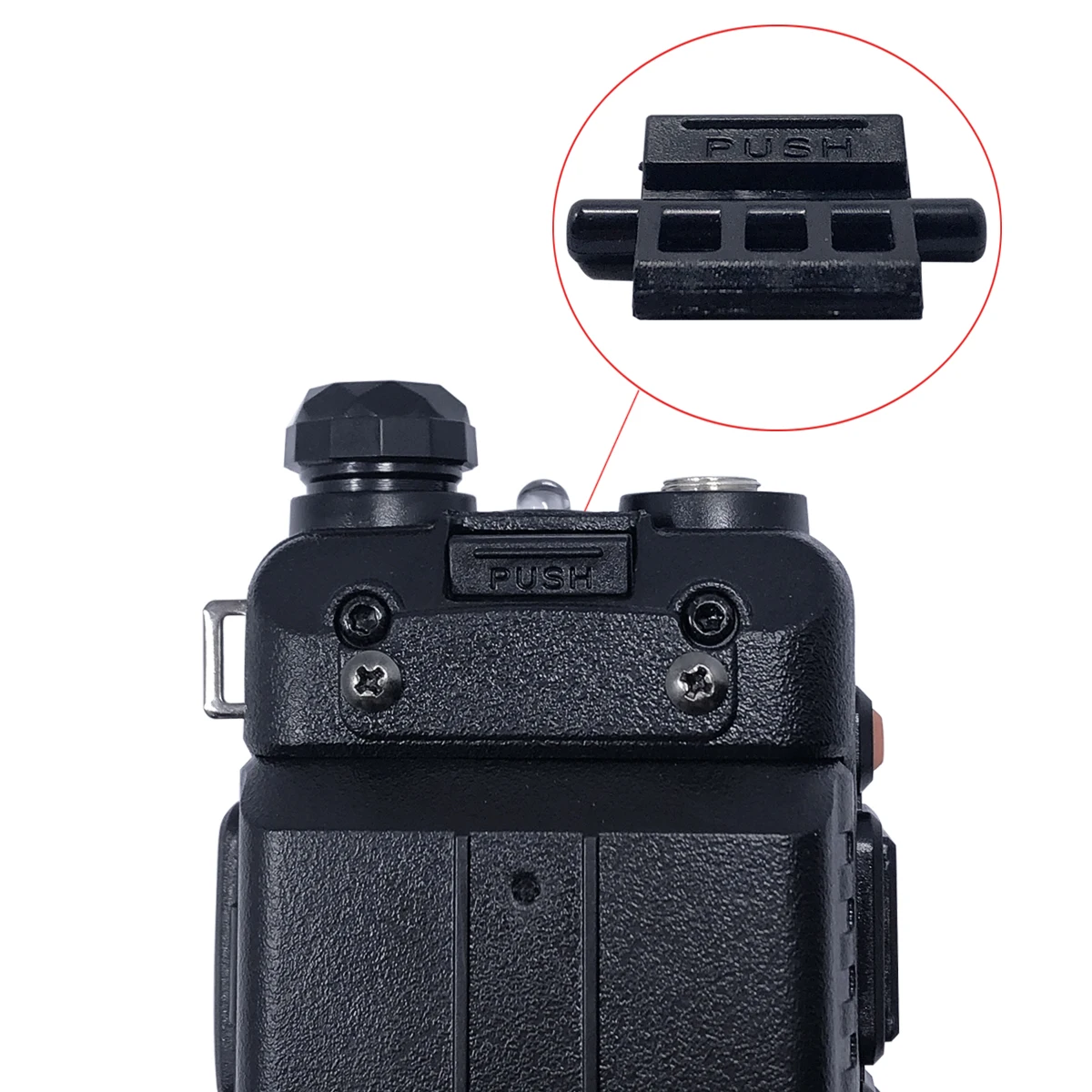 Baofeng BF-UV-5R botón bloqueo batería para walkie talkie - imagen 5