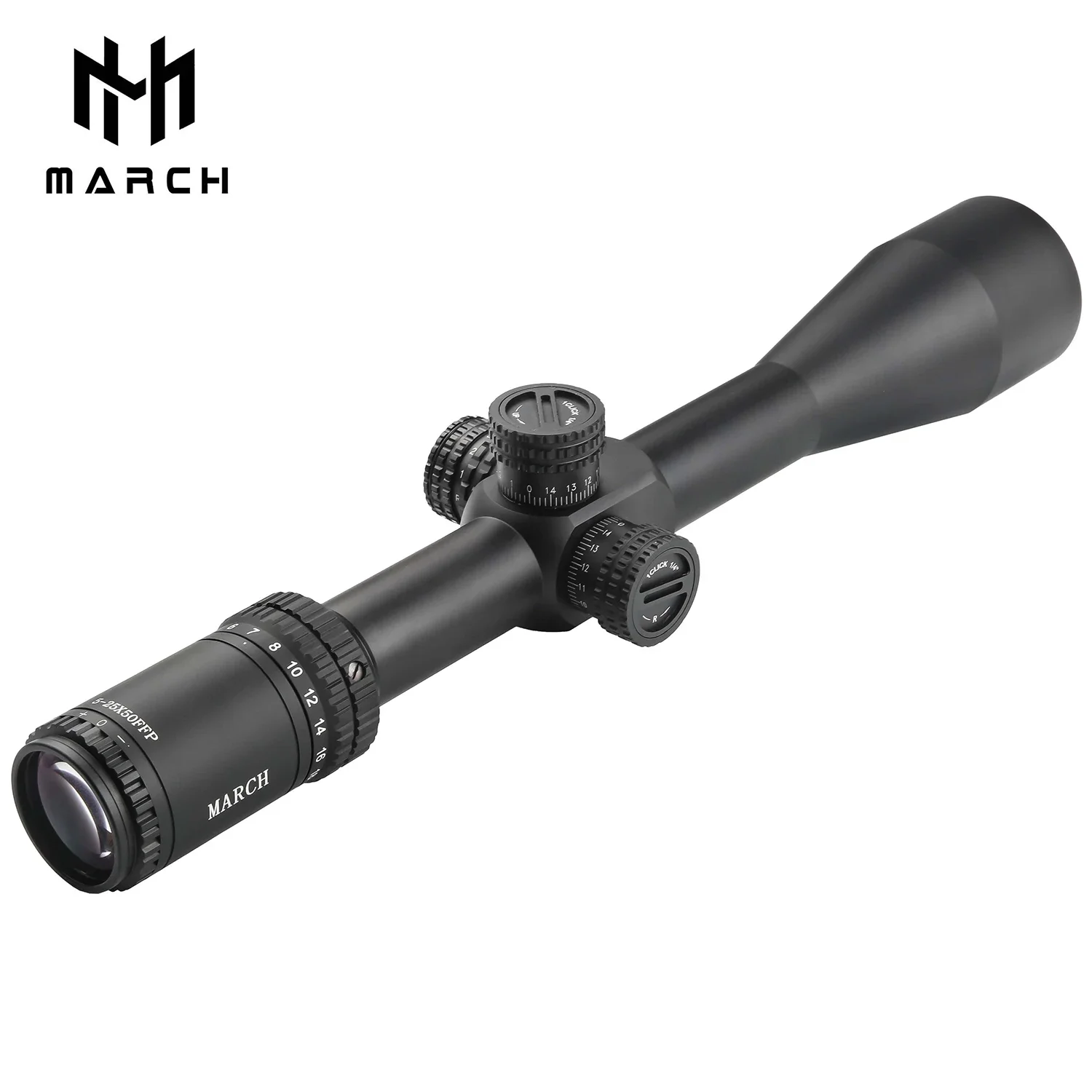 March SK5 mira telescópica táctica FFP IR con vidrio grabado