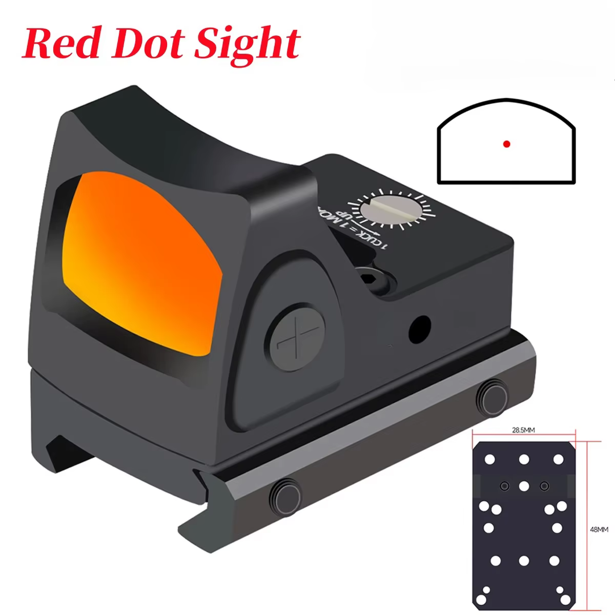 Mini mira punto rojo táctica para Airsoft