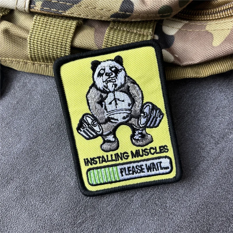 Parche táctico bordado de músculos con gancho y bucle para ropa - imagen 3
