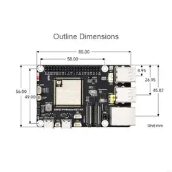 Tablero de desarrollo con WiFi, Bluetooth y Ethernet RJ45