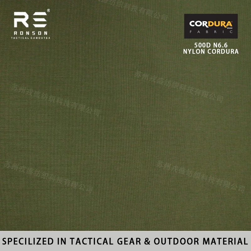 Ronson Tela Cordura 500D N6.6 verde ranger impermeable táctica