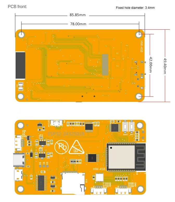 Conectores y módulo ESP32