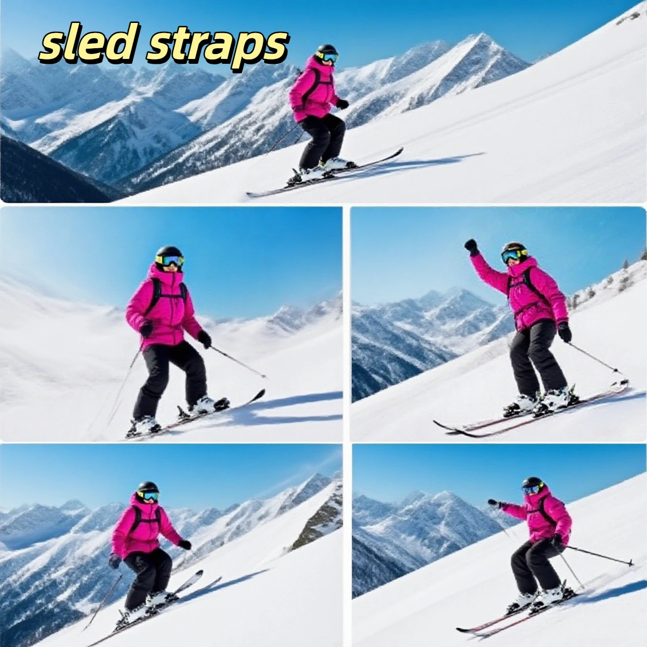 Correa de transporte snowboard ajustable con bandolera acolchada - imagen 4