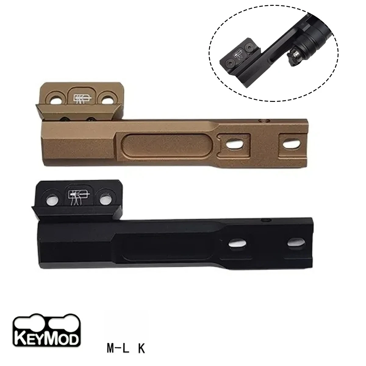 Soporte linterna Surefire M600B para carril Picatinny 20 mm KEYMOD - imagen 2
