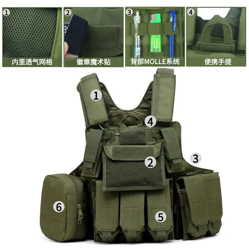 Chaleco táctico combate camuflaje antipuñaladas a prueba de balas - imagen 4