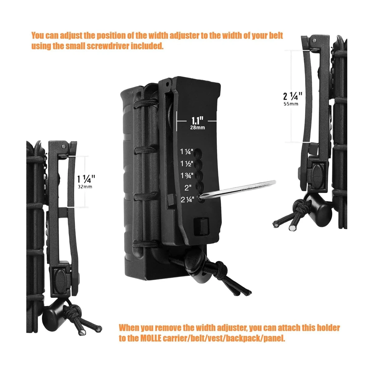 Funda táctica spray pimienta MK3 MK4 para cinturón y chaleco MOLLE - imagen 3