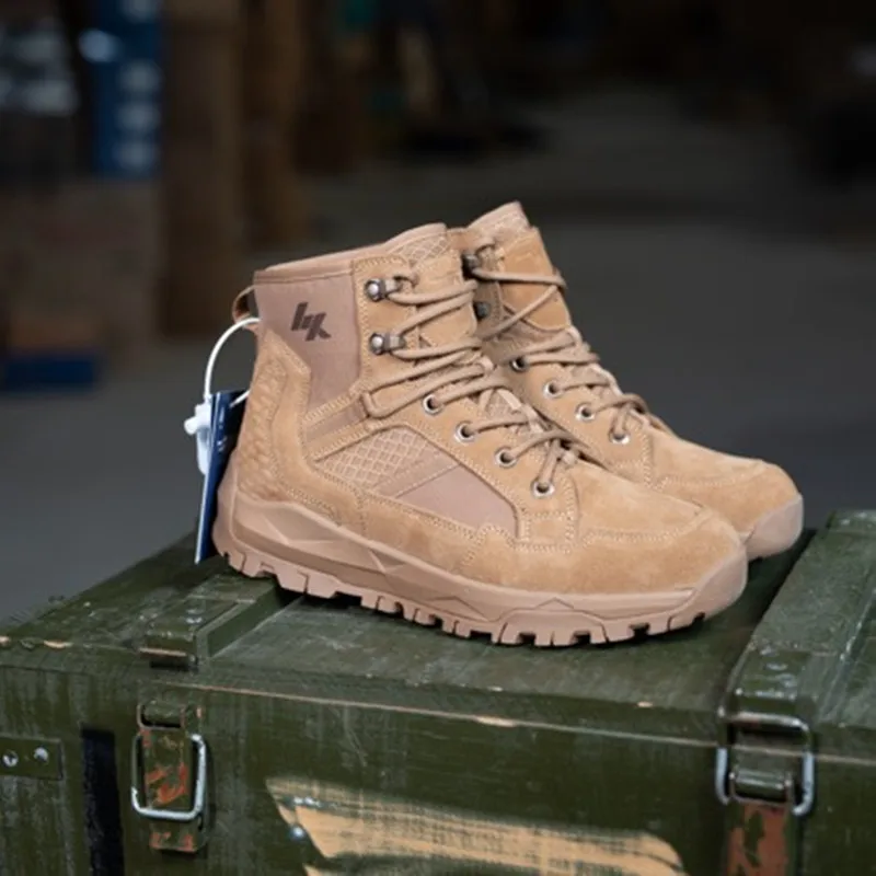 Botas militares antideslizantes estilo desierto hombre talla grande - imagen 2