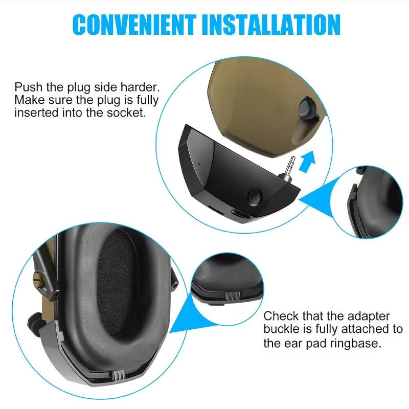 Auriculares tácticos Bluetooth 5.1 con protección auditiva 23dB NRR - imagen 4