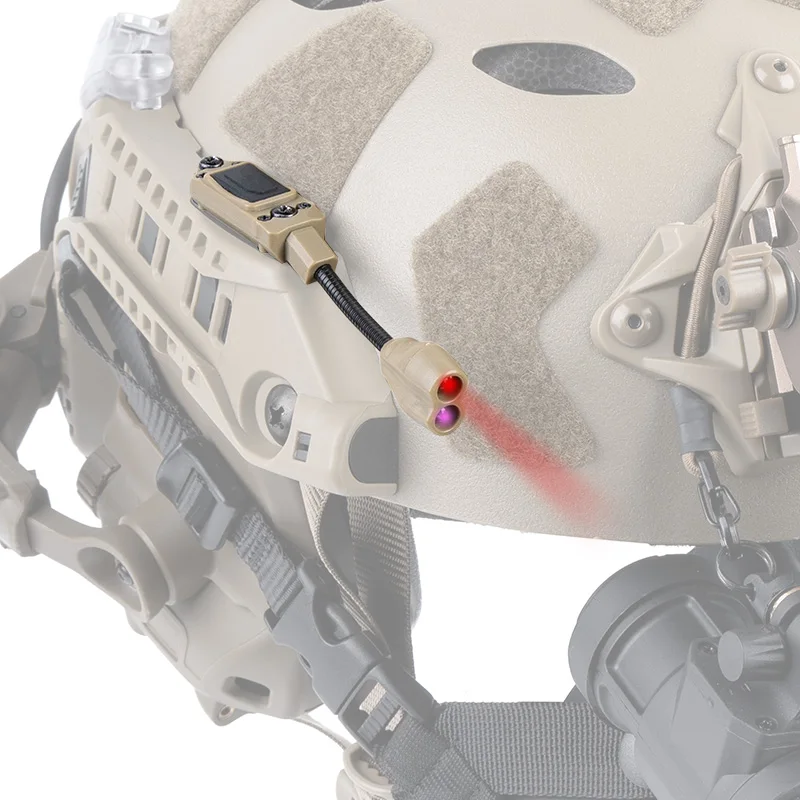 Lámpara táctica casco con riel de arco modular LED IR y roja - imagen 2