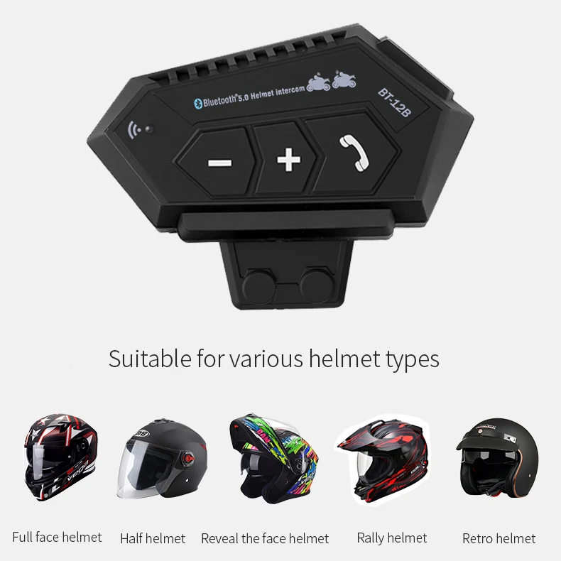 Intercom para moto con control físico