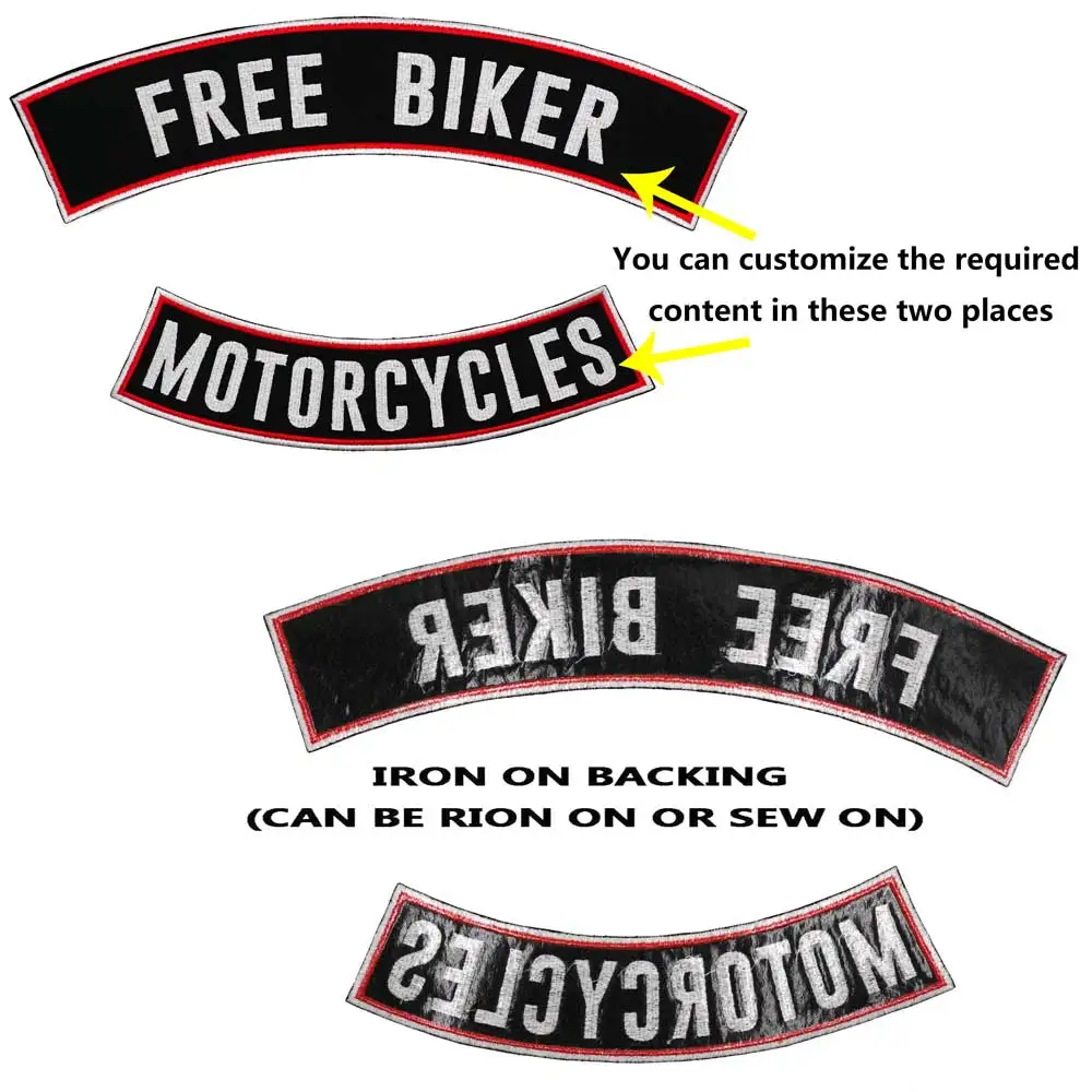 Parche bordado termoadhesivo para motociclistas en chaquetas de cuero - imagen 2