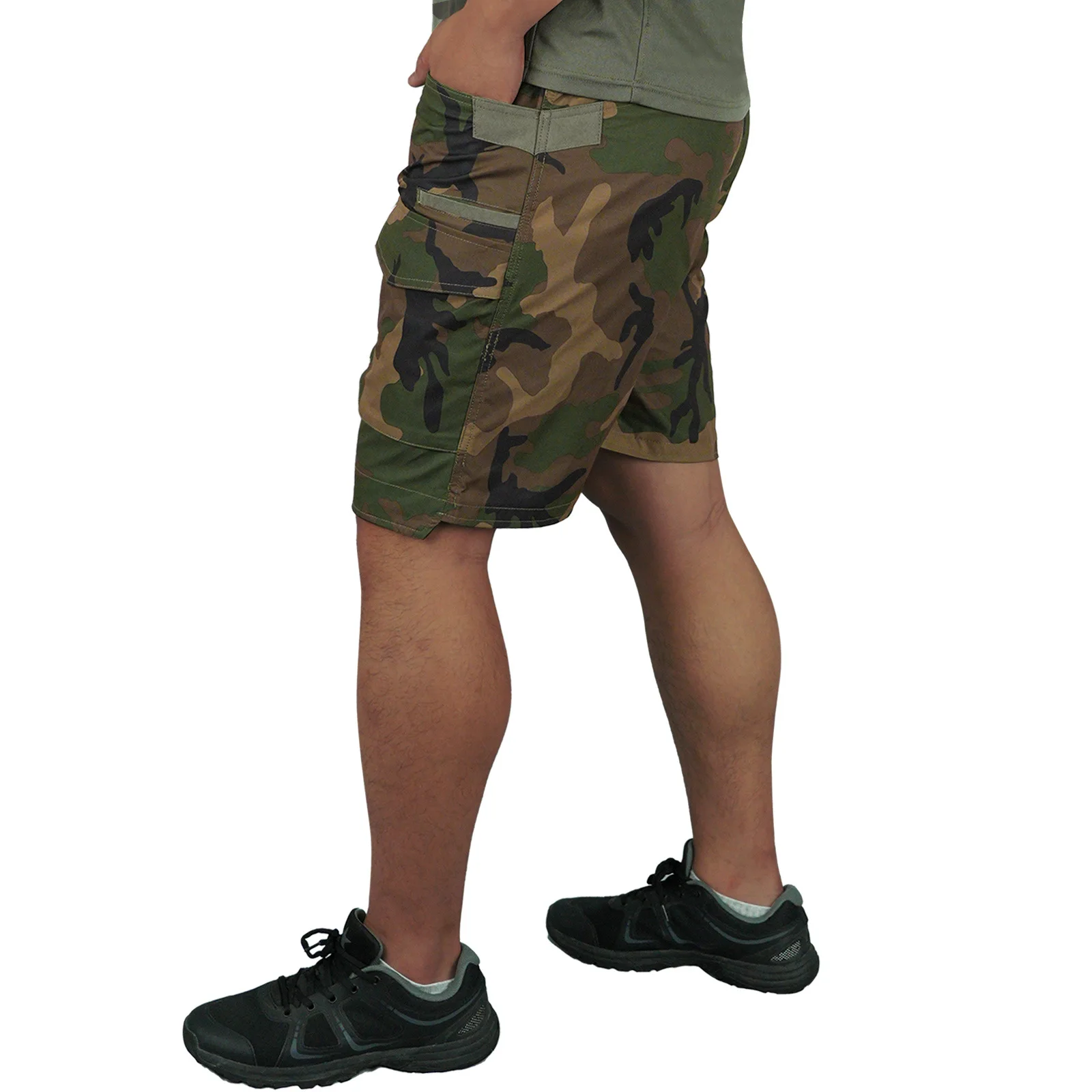 Pantalones cortos tácticos camuflaje secado rápido multibolsillos - imagen 4