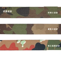 Correa táctica MOLLE jacquard doble cara camuflaje suizo