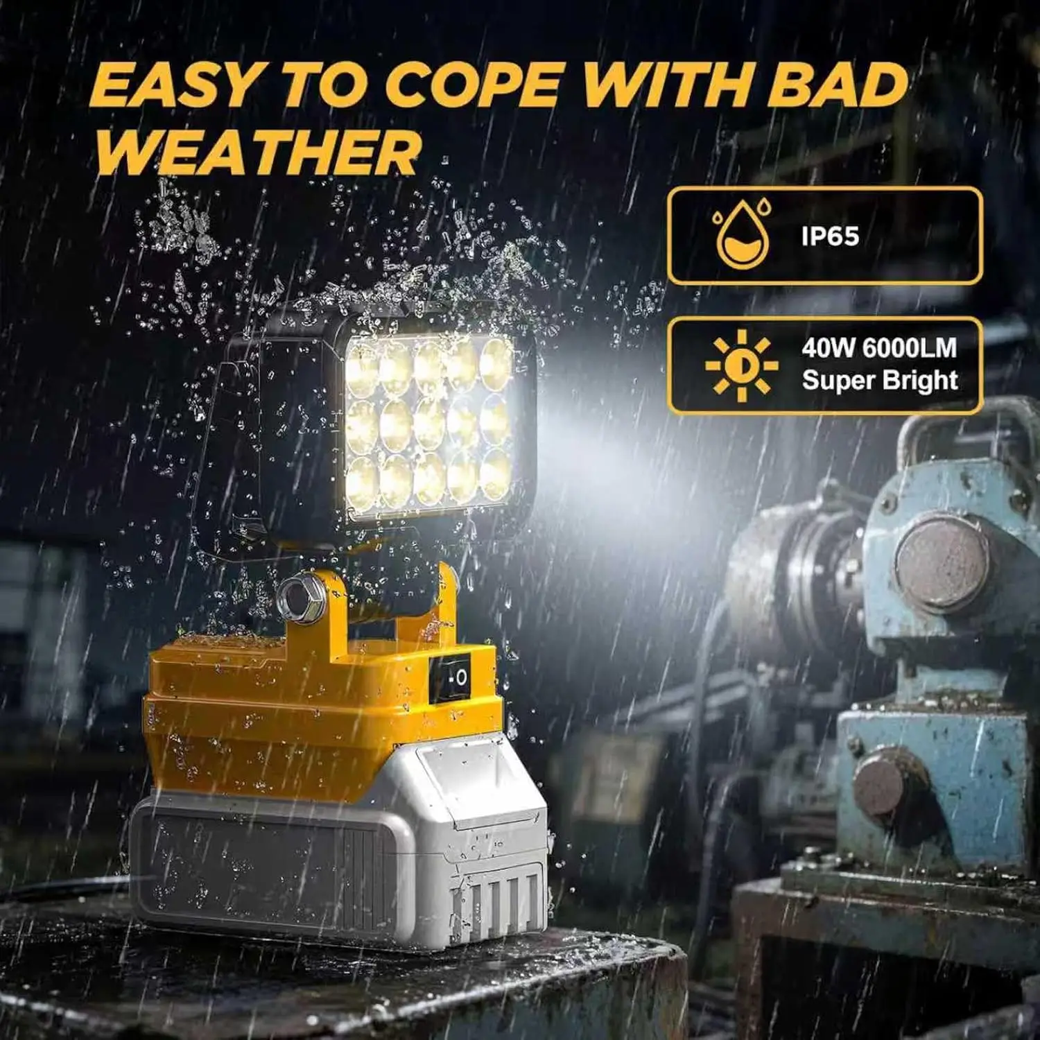 DeWalt lámpara de trabajo LED inalámbrica regulable con USB - imagen 5