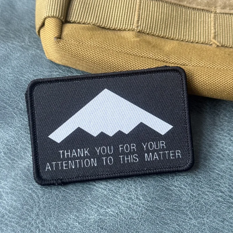 Parche táctico montaña Gracias por su atención – con velcro para mochila - imagen 2