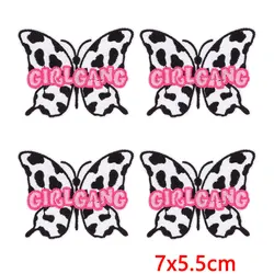 Hustle Panther Dollar parches termoadhesivos bordados rosas Y2K