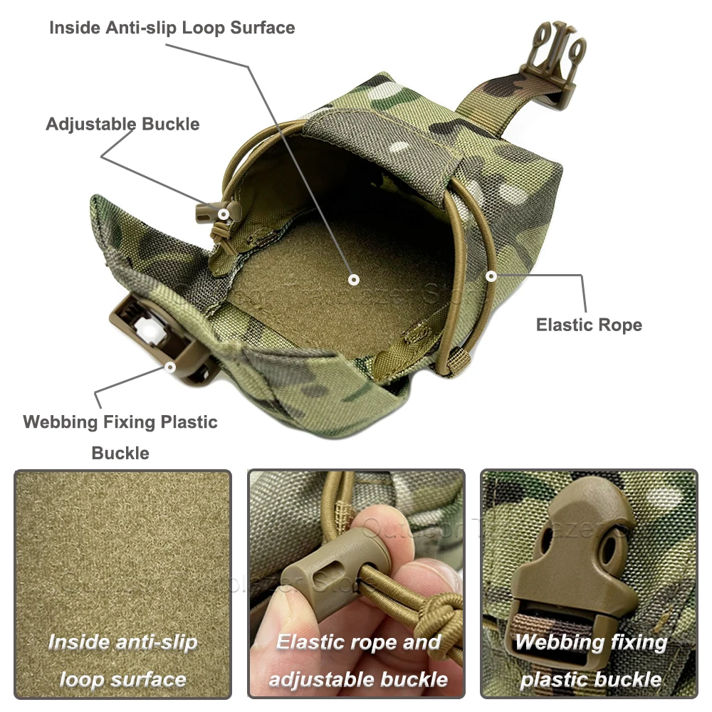 Bolsa táctica MOLLE universal para cargadores y granadas con cordón - imagen 5