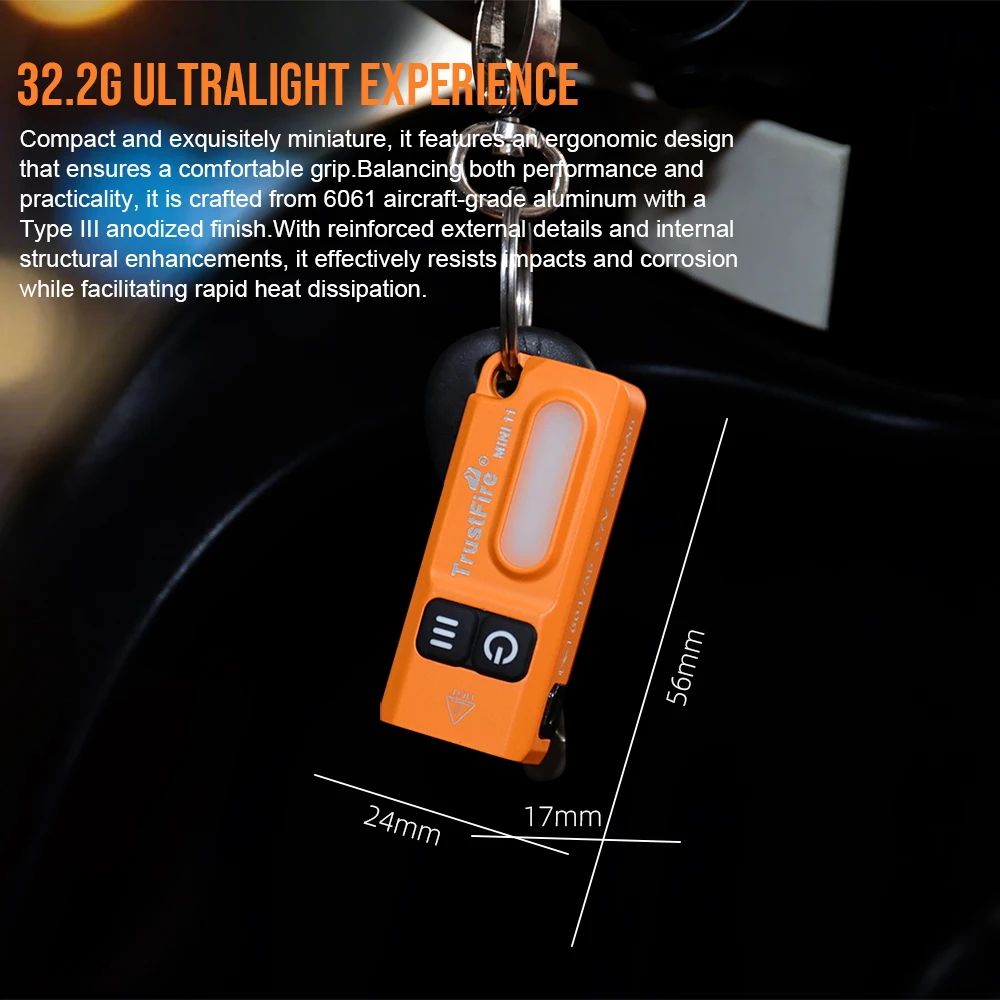 Trustfire MINI11 linterna EDC recargable USB-C con clip