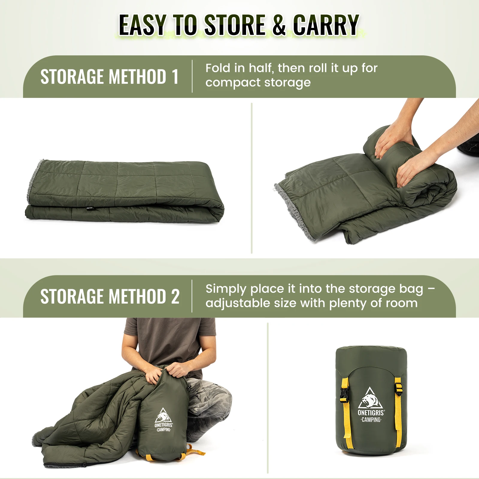 ONETIGRIS Manta poncho impermeable para camping y senderismo - imagen 3