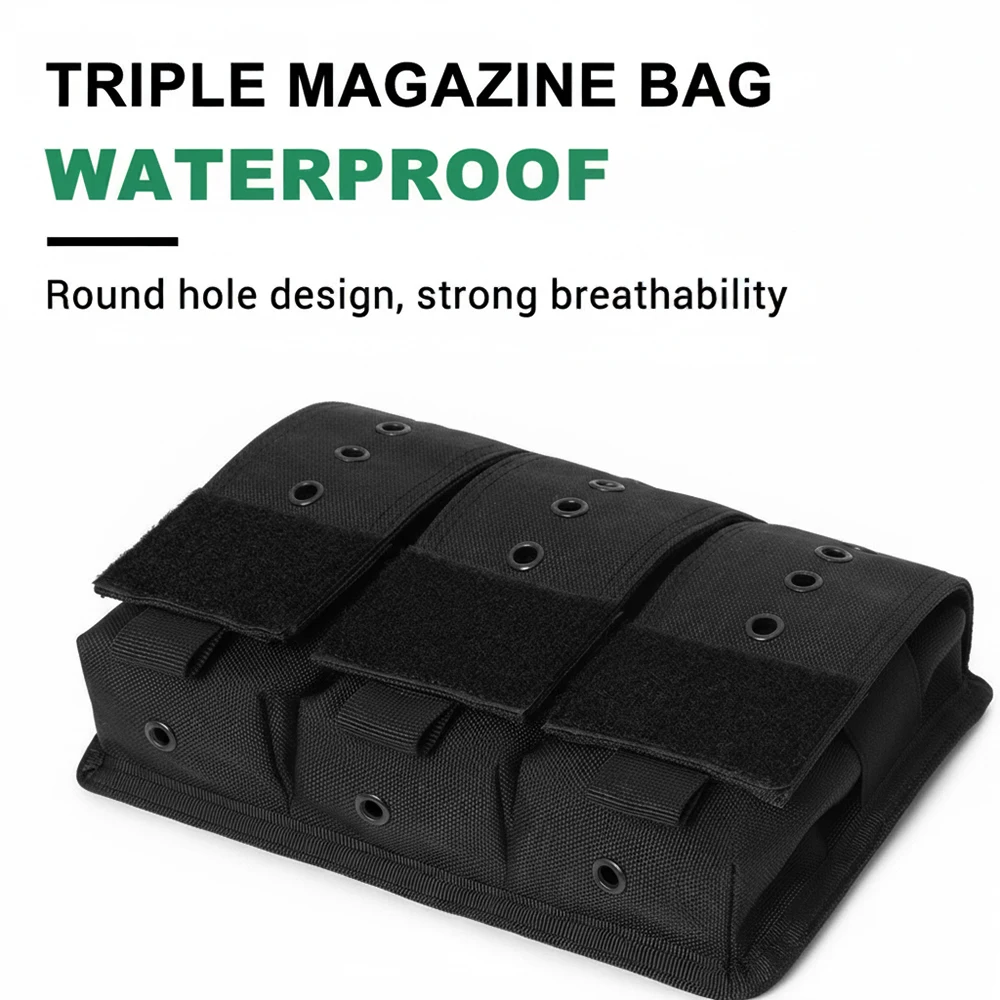 Bolsa porta cargadores táctica MOLLE impermeable con solapa de velcro - imagen 2