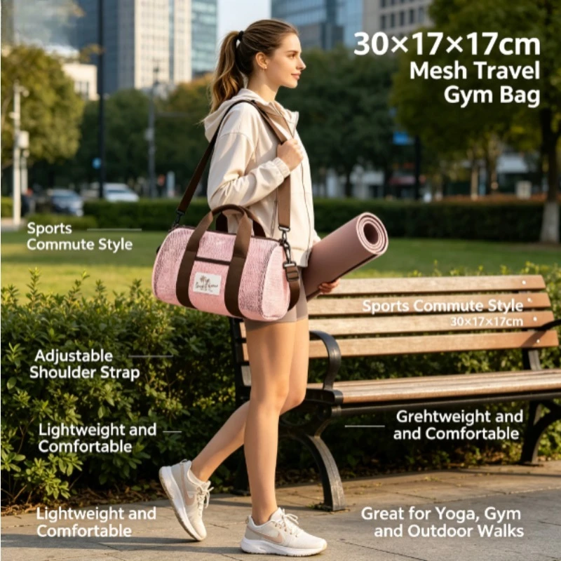 Bolso de malla transpirable de secado rápido para playa y gimnasio - imagen 2