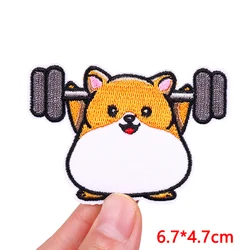 Parche bordado termoadhesivo conejo y corgi – Para ropa