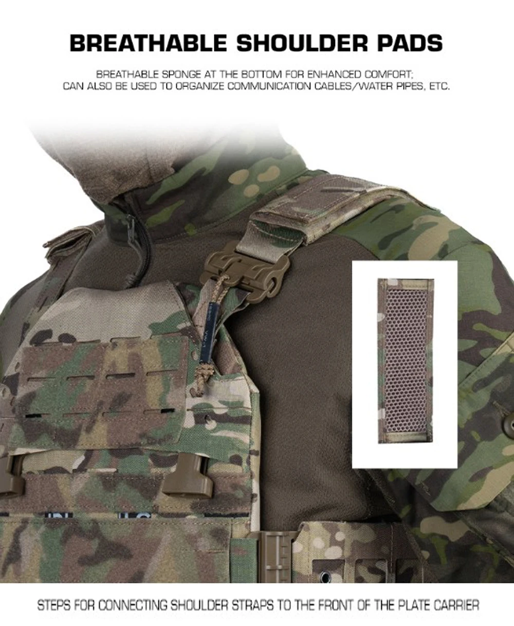 Aspecto del conjunto en tonos oscuros y camuflados
