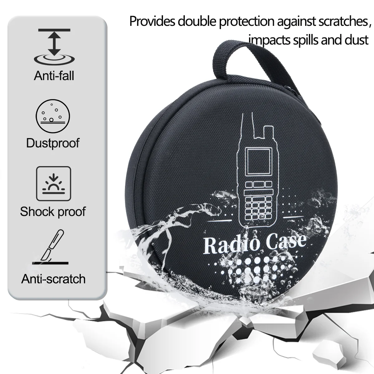 Bolsillo de malla para batería, cargador o auriculares