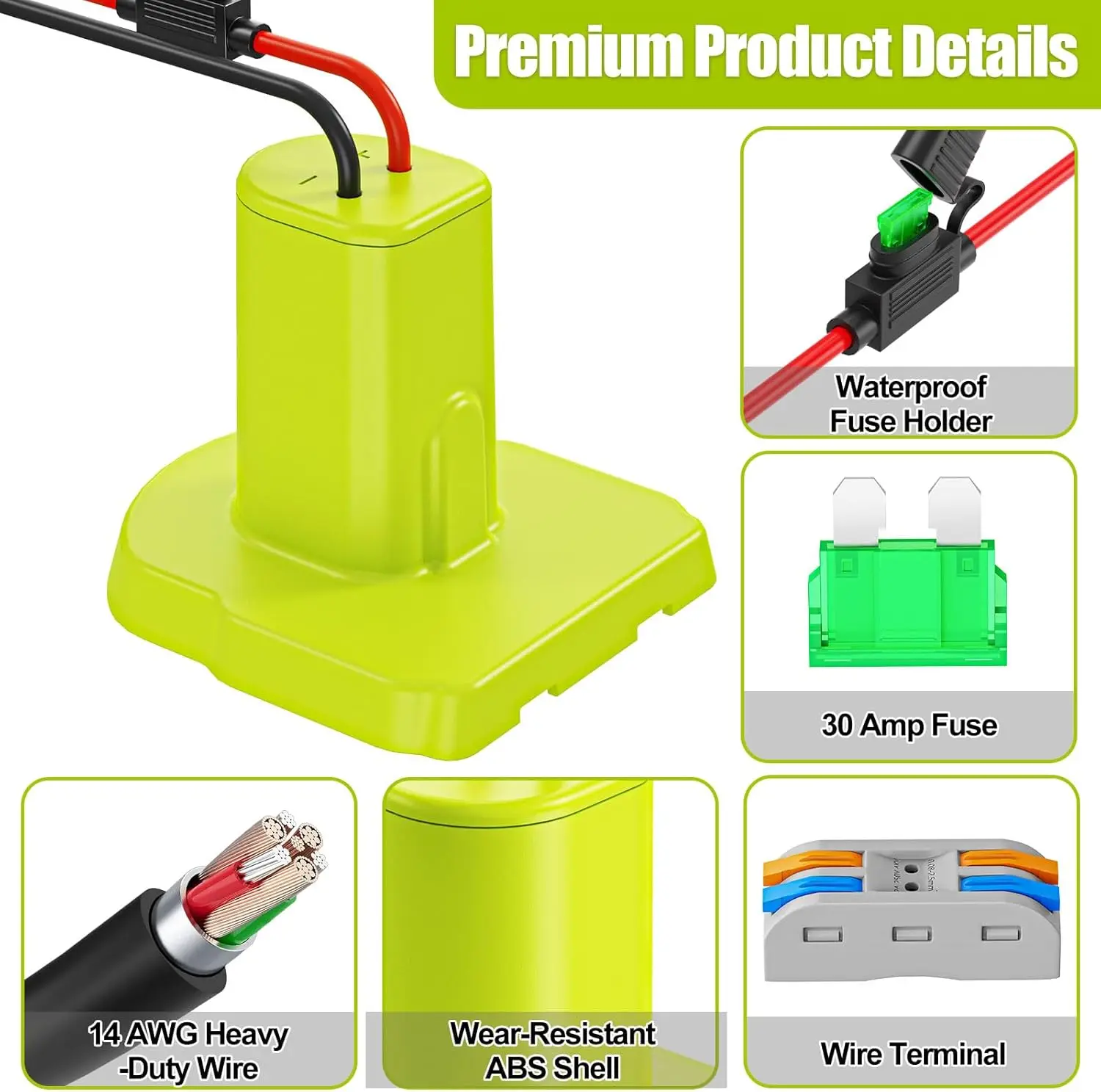 Adaptador Power Wheels para batería Ryobi compatible