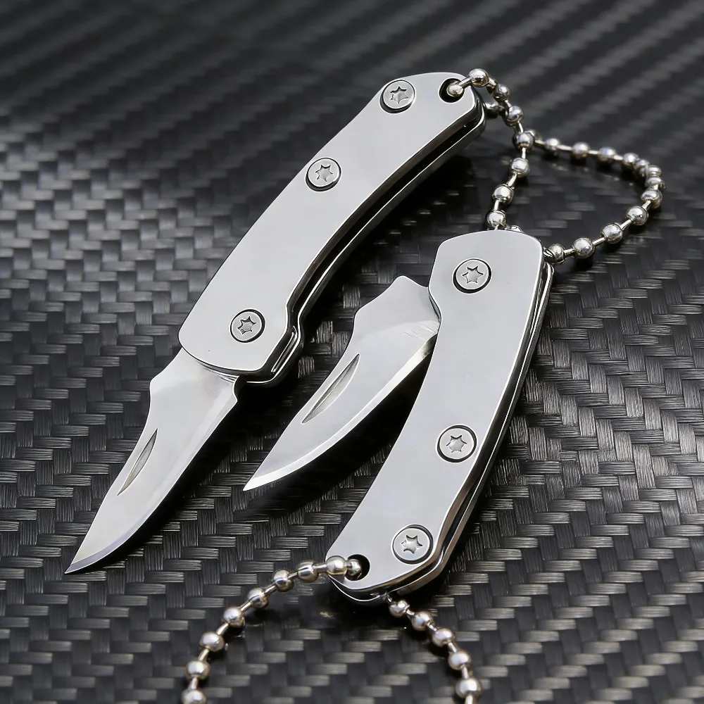 Cuchillo plegable de acero inoxidable para camping y viajes aire libre - imagen 2