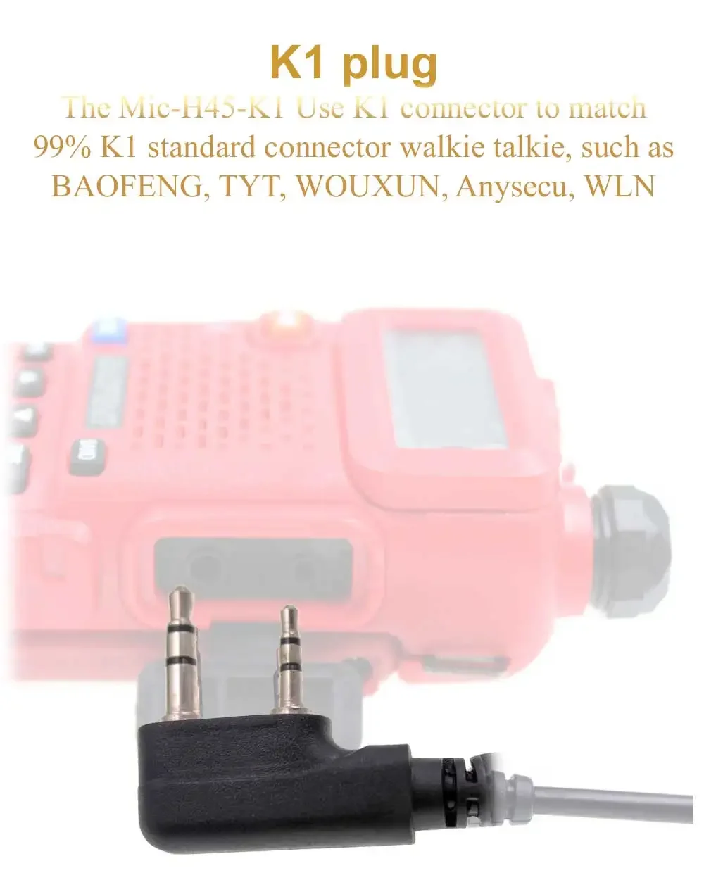 Micrófono altavoz impermeable para Baofeng y Quansheng radios - imagen 5