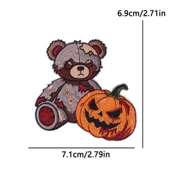 Parche bordado termoadhesivo calavera fantasma gótica – Halloween