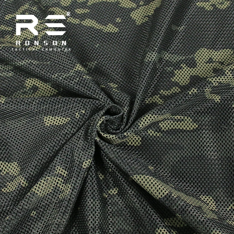 Tela camuflaje táctico malla tricot para impresión resistente - imagen 4