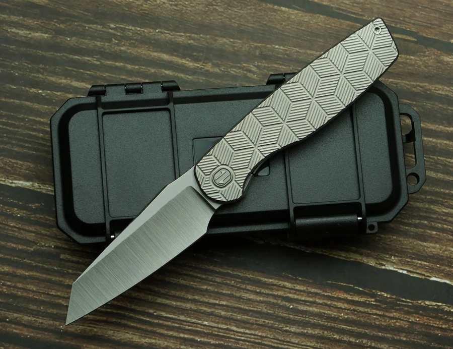 Brown Cortex XL cuchillo plegable M390 titanio para EDC - imagen 4