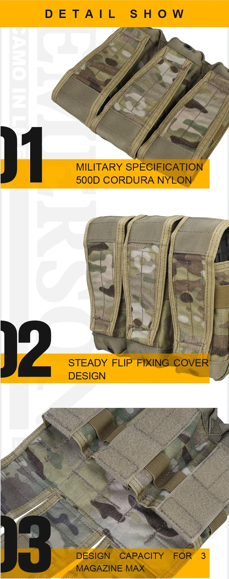 Detalle del material Cordura 500D