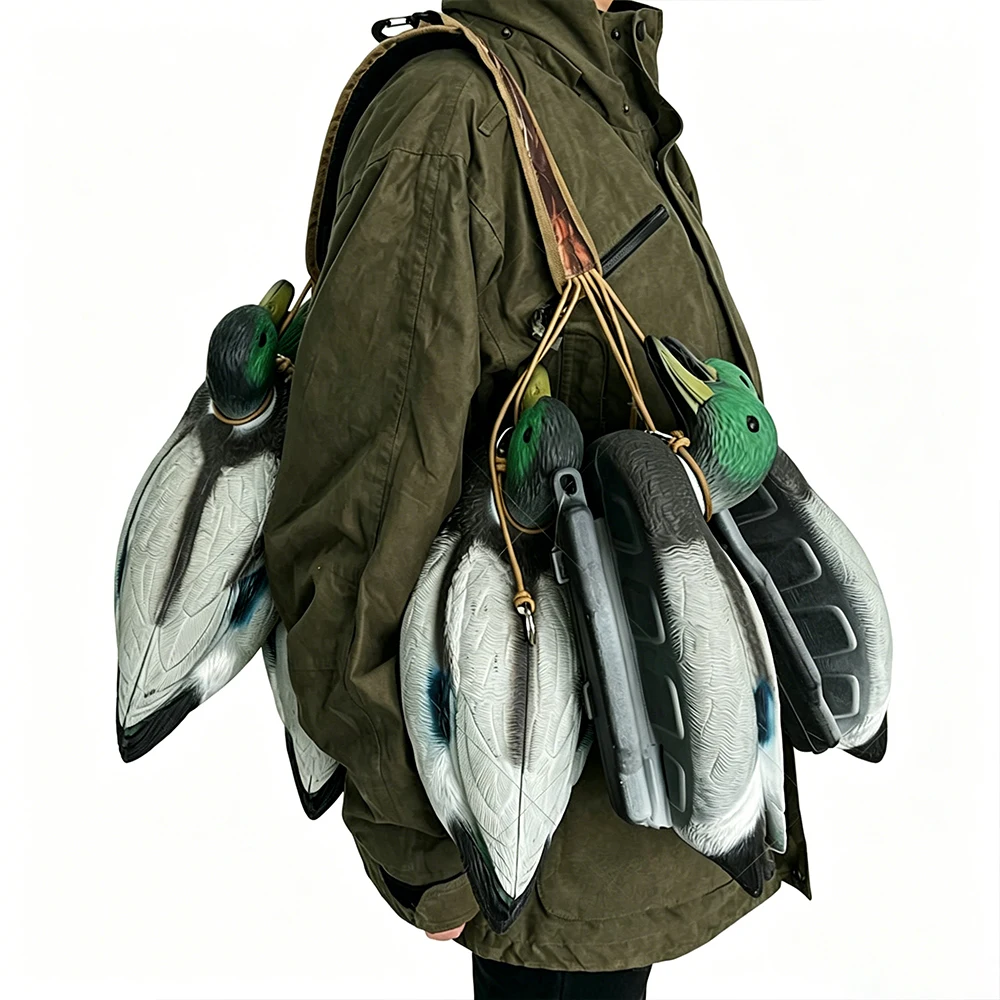 Correa transporte camuflaje con anillas metálicas para aves acuáticas - imagen 5