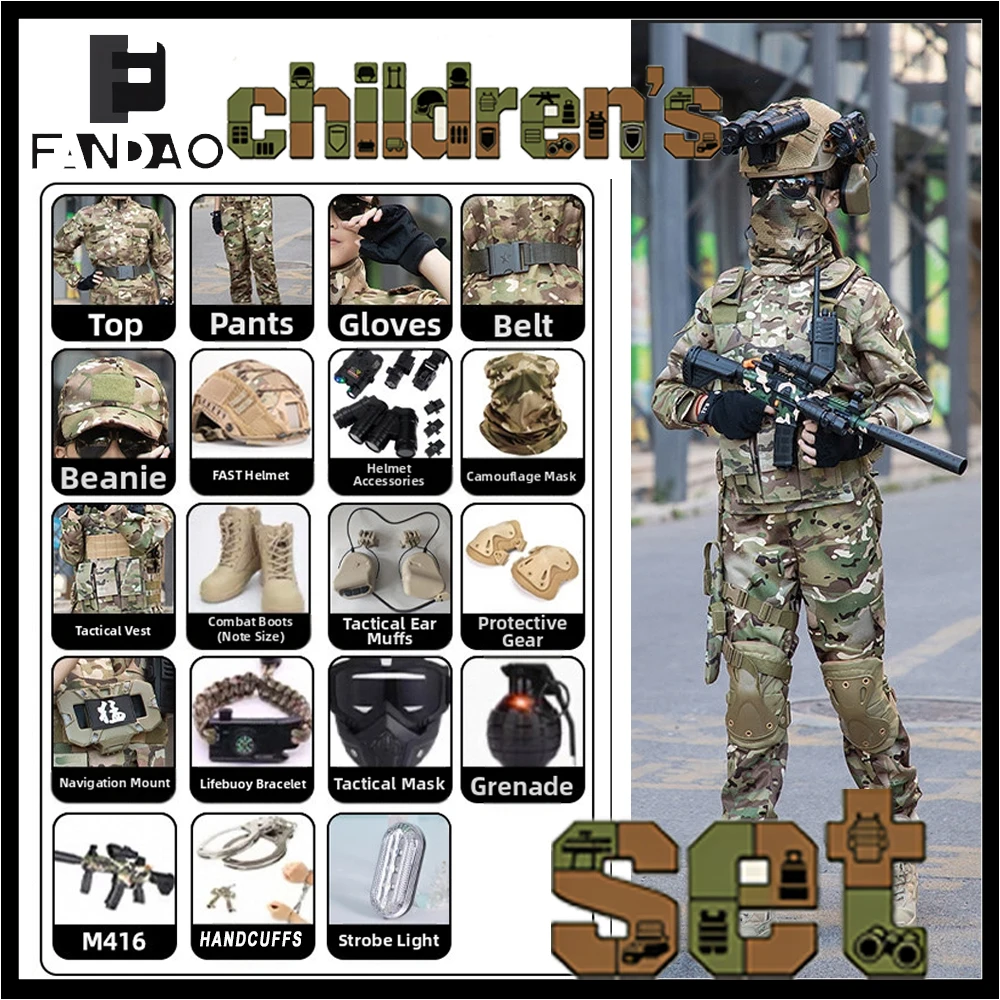 Disfraz táctico militar infantil camuflaje fuerzas especiales - imagen 3
