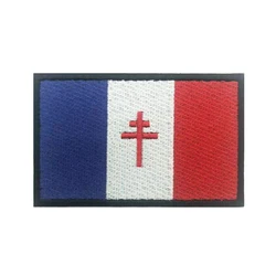 Parche bordado de Francia con Cruz de Lorena y bandera FFI