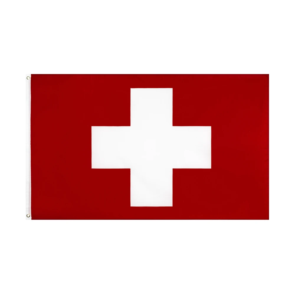 Bandera decorativa de Suiza en tela – Colgante exterior para pared o jardín - imagen 2