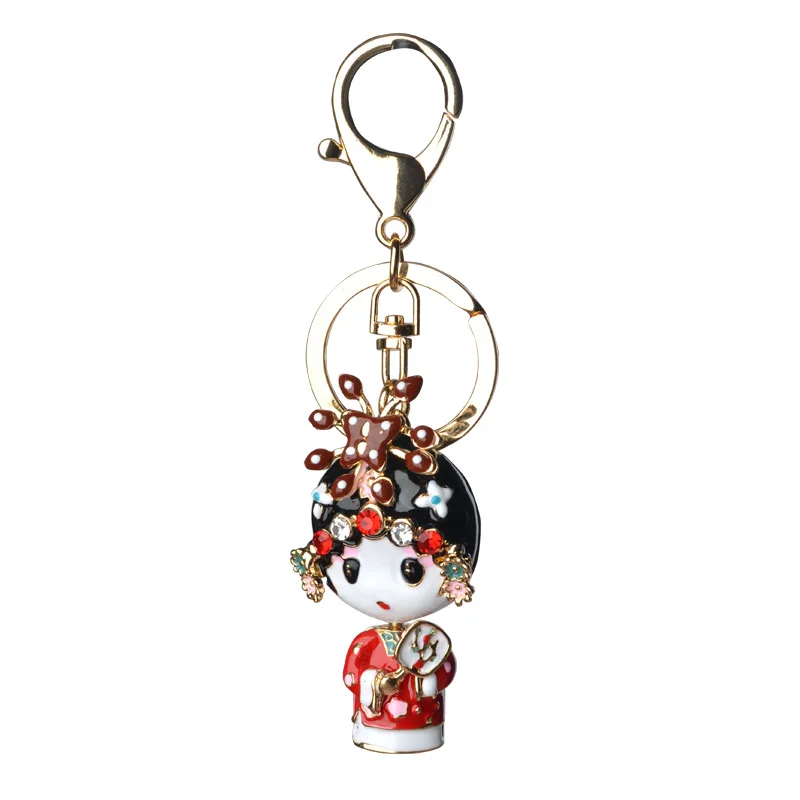 Llavero de esmalte con strass inspirado en la Ópera de Pekín - imagen 2