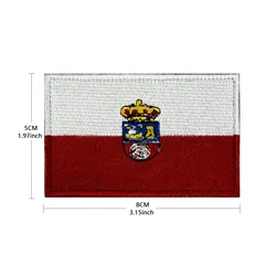 Parches bordados bandera de España PVC reflectantes IR