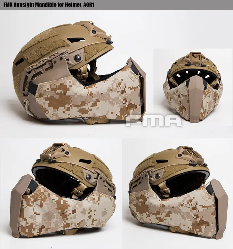 Protector mandibular táctico para casco ARC lateral en airsoft - imagen 5