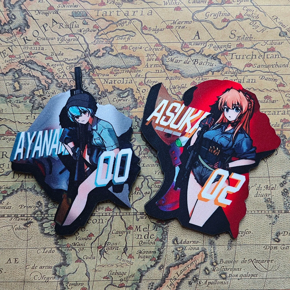 Parche táctico EVA Asuka y Rei Ayanami para decorar mochilas - imagen 3