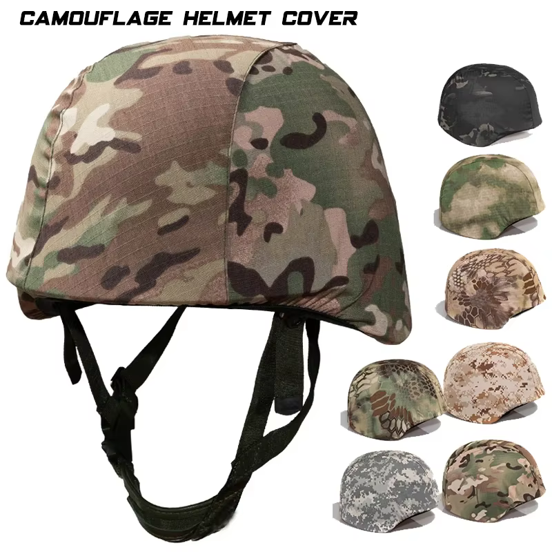 M88 Casco táctico rápido con cubierta camuflaje para exteriores