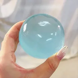Maltosa antiestrés mochi azul suave de rebote rápido bola transparente