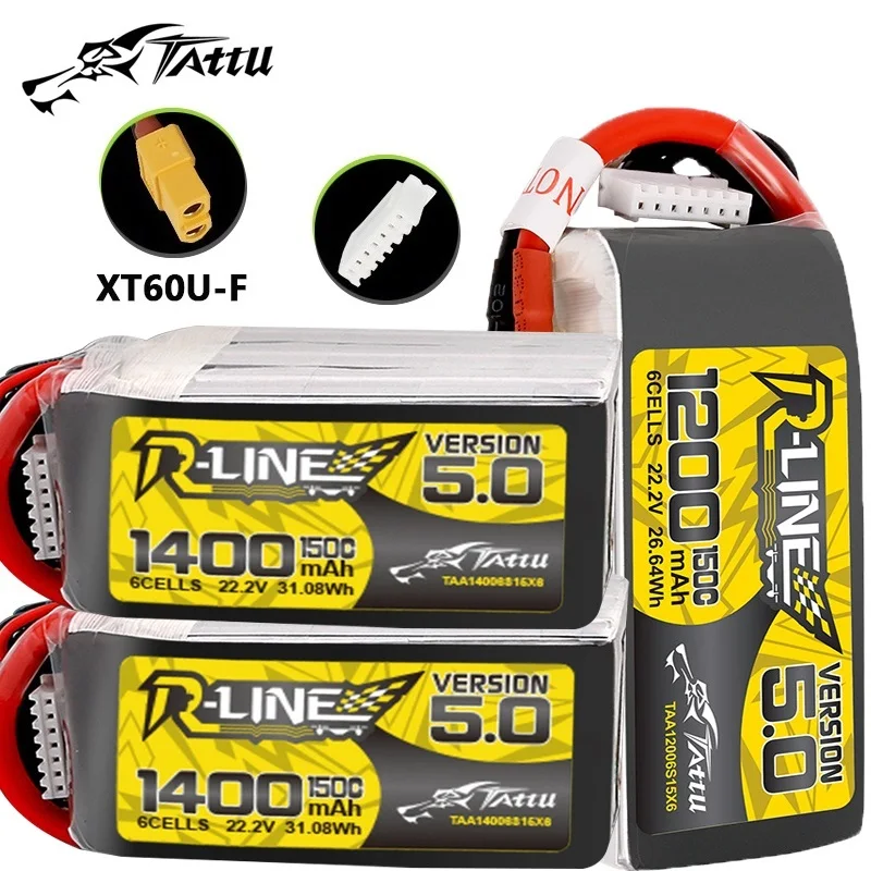 Batería LIPO TATTU R-LINE 6S 150C 1200mAh para drone FPV